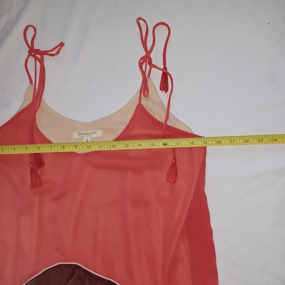 Living Doll Dress Women Size 1 Red and Burgundy Dress - Picture 9 of 14